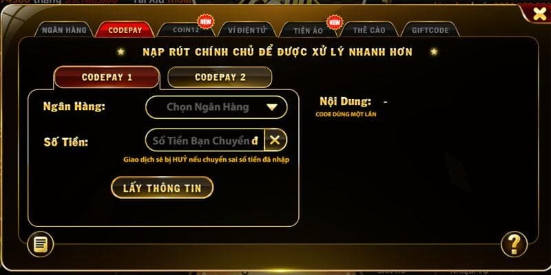 Nạp rút tiền qua ngân hàng tại Go88 hoàn toàn miễn phí phí giao dịch